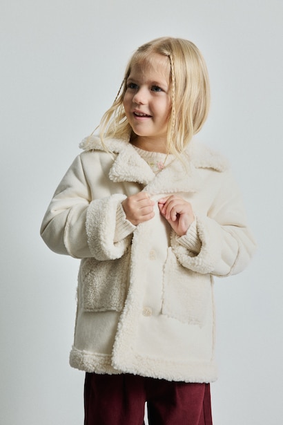 Baby Girl V-Neck Puffer Jacket