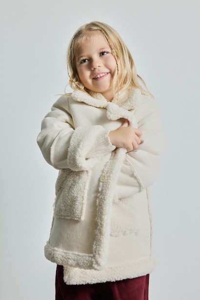 Baby Girl V-Neck Puffer Jacket