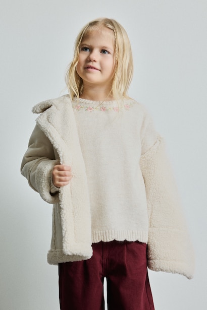 Baby Girl V-Neck Puffer Jacket