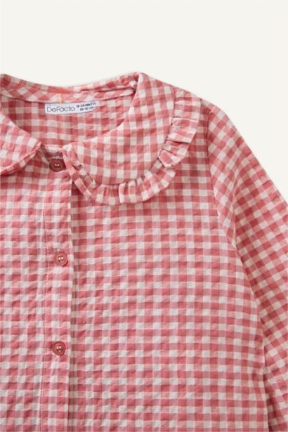 Uzun Kollu Dokuma 2'li Dokuma Pijama Kız Bebek