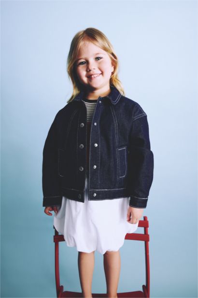 Polo Yaka Ceket Kız Bebek