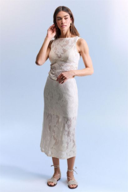 Slım Fıt Dantel Atlet