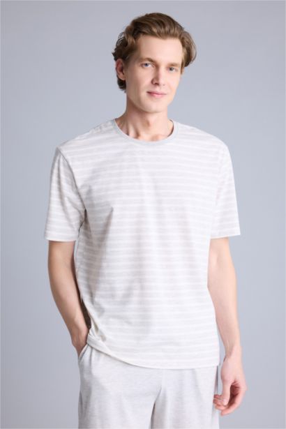 Regular Fıt Çizgili Kısa Kollu 2'li Takım