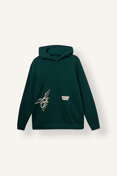 Looney Tunes Boxy Fit Kapüşonlu Sweatshirt