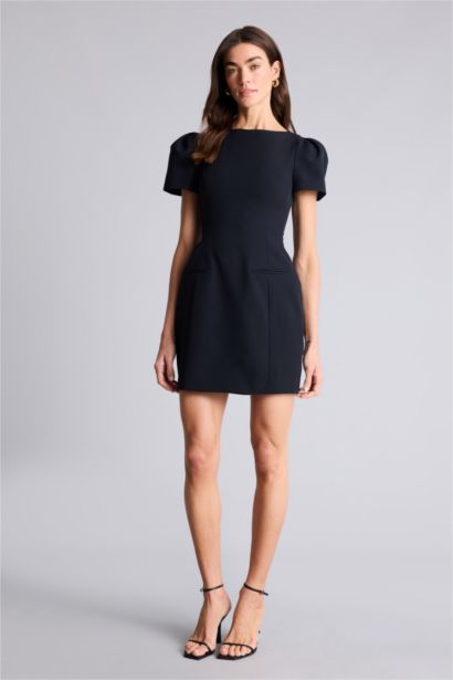 Boat Collar Mini Dress