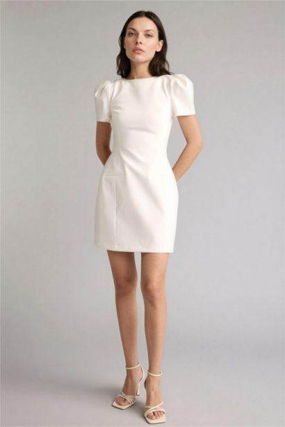 Boat Collar Mini Dress
