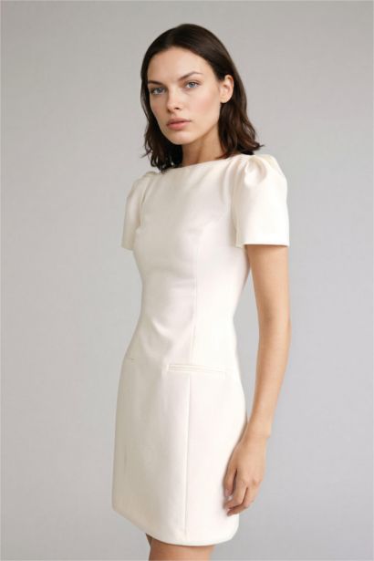 Boat Collar Mini Dress