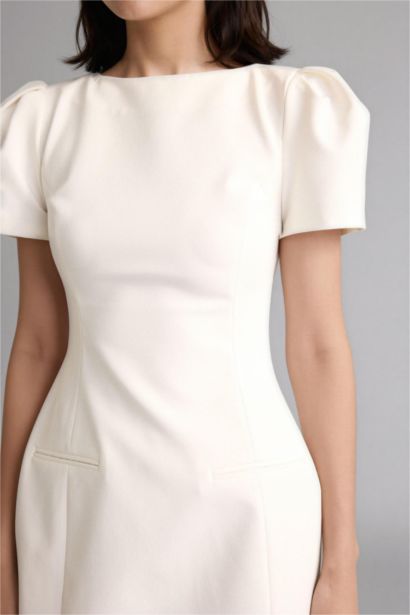 Boat Collar Mini Dress