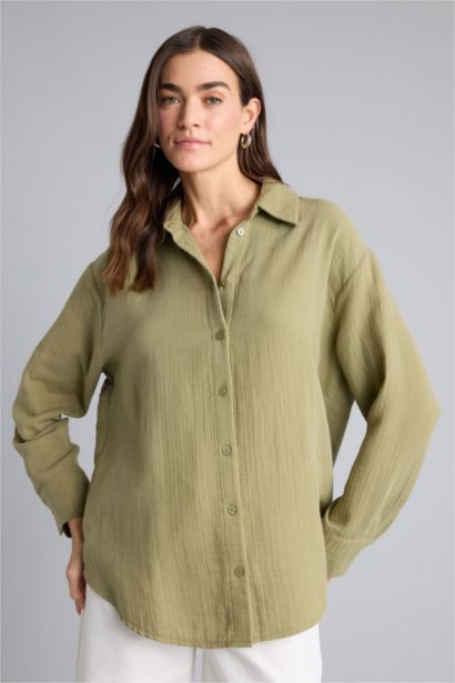 Oversıze Müslin Gömlek