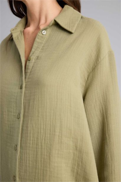 Oversıze Müslin Gömlek