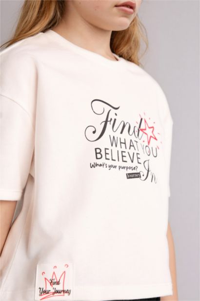 Baskılı Tişört Etek 2'li Takım Kız Çocuk