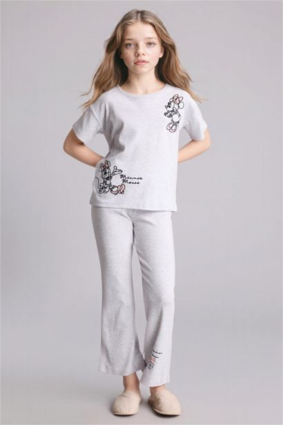 Dısney Mıckey & Mınnıe Fitilli Kaşkorse 2'li Pijama Takımı Kız Çocuk