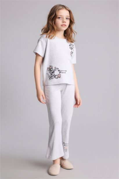 Dısney Mıckey & Mınnıe Fitilli Kaşkorse 2'li Pijama Takımı Kız Çocuk