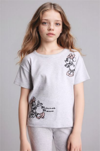 Dısney Mıckey & Mınnıe Fitilli Kaşkorse 2'li Pijama Takımı Kız Çocuk