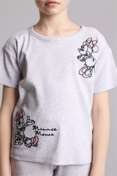 Dısney Mıckey & Mınnıe Fitilli Kaşkorse 2'li Pijama Takımı Kız Çocuk