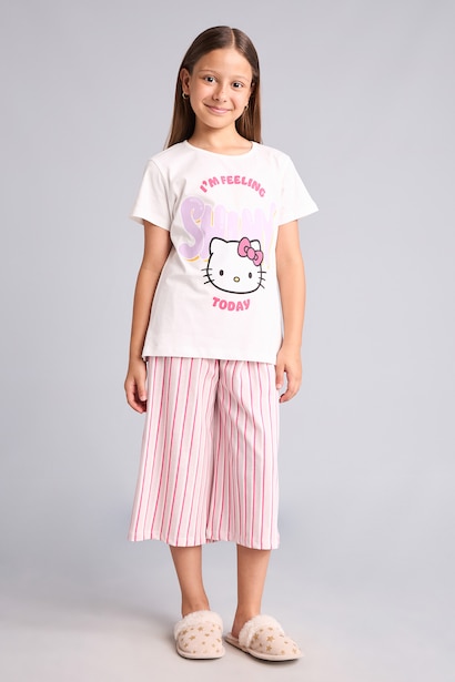 Hello Kitty 2'Li Pijama Takımı Kız Çocuk