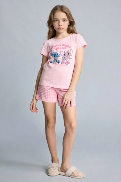 Dısney Lılo & Stıtch Regular Fıt 2'li Pijama Takımı Kız Çocuk