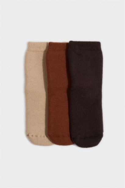 3'lü Pamuklu Havlu Çorap Erkek Bebek