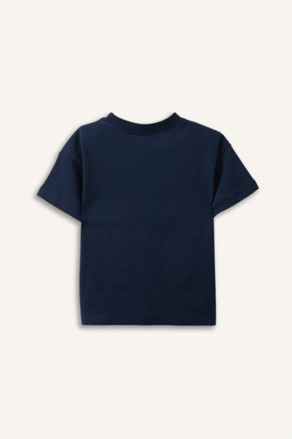 Regular Fıt Ayı Baskılı Kısa Kollu Tişört Erkek Bebek