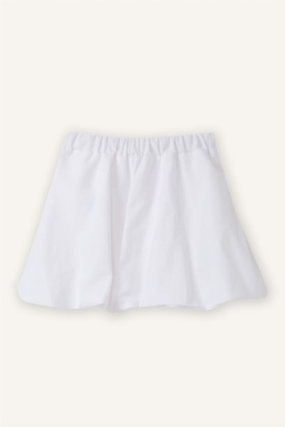 Baby Girl Poplin Balloon Fit Basic Skirt