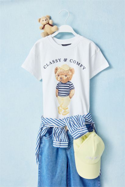 تيشيرت بيبي ولادي نص ردن قصة عادية بطبعة دب