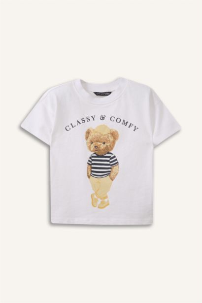 تيشيرت بيبي ولادي نص ردن قصة عادية بطبعة دب