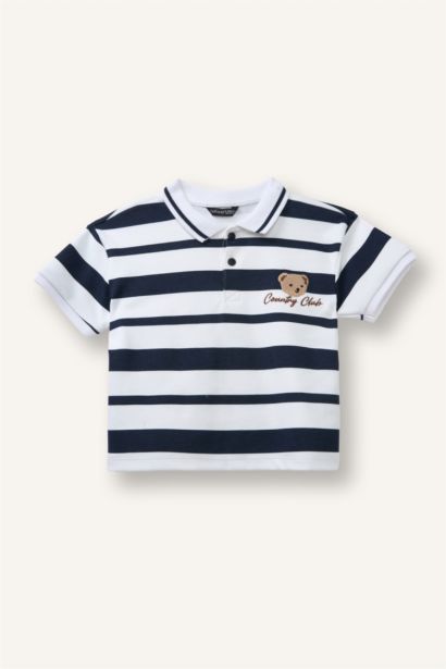 %100 Pamuk Polo Tişört Erkek Bebek
