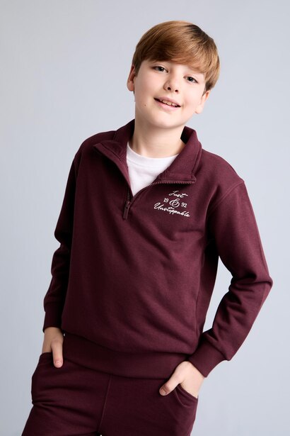 Sweatshirt à col montant Coupe régulière pour garçon