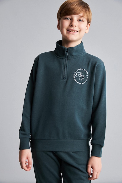 Sweatshirt à col montant Coupe régulière pour garçon