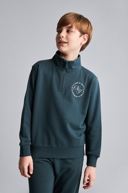 Sweatshirt à col montant Coupe régulière pour garçon