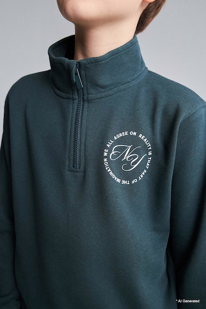 Boy Regular Fit High Neck Sweatshirt