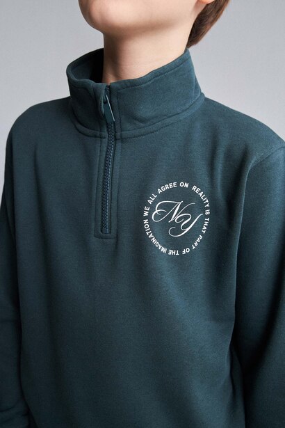 Sweatshirt à col montant Coupe régulière pour garçon
