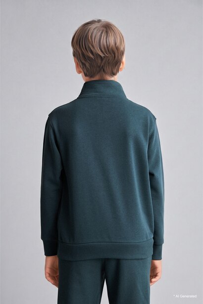 Boy Regular Fit High Neck Sweatshirt