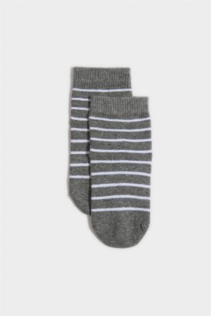 Dikişsiz 2'li Pamuklu Uzun Çorap Erkek Bebek