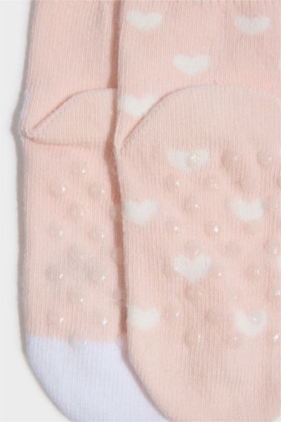 2'li Pamuklu Uzun Çorap Kız Bebek