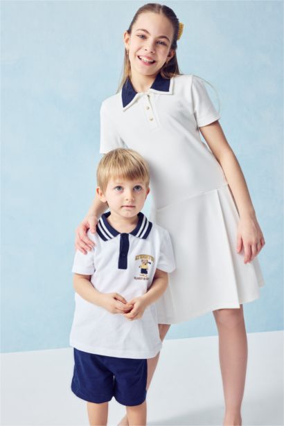 سيت بيبي ولادي بطبعة دب - قطعتين