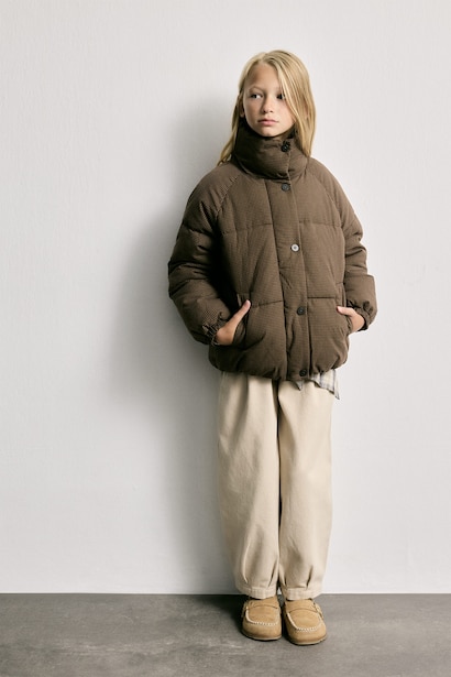 Girl Half Turtleneck Puffer Jacket