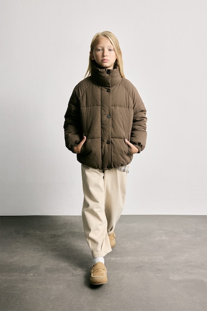Girl Half Turtleneck Puffer Jacket
