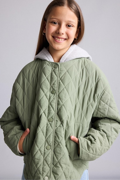 Girl Waterproof Quilted Lined Lightweight Puffer Jacket