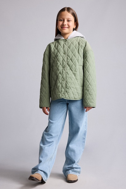 Girl Waterproof Quilted Lined Lightweight Puffer Jacket