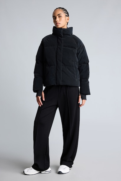 Regular Fit Waterproof Stand Collar Quilted Jacket