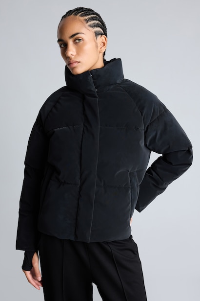 Regular Fit Waterproof Stand Collar Quilted Jacket