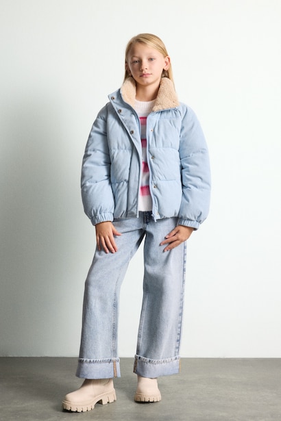 Girl Half Turtleneck Puffer Jacket