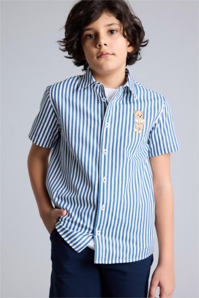 Regular Fit Striped Short Sleeve Shirt