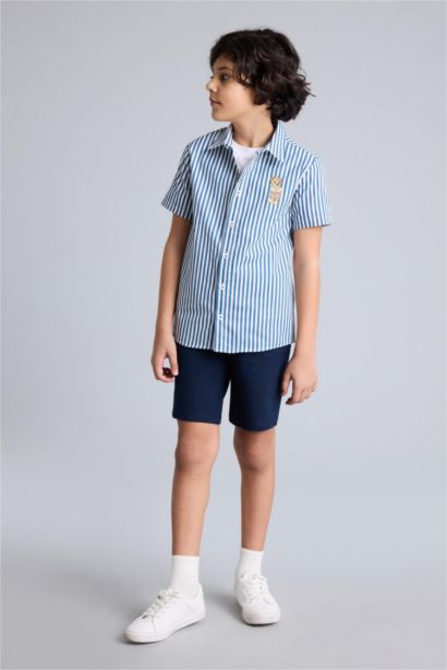 Regular Fit Striped Short Sleeve Shirt