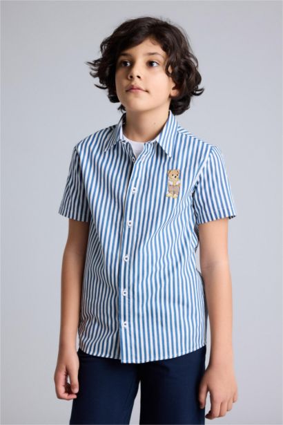 Regular Fit Striped Short Sleeve Shirt