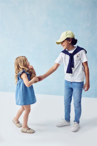 Regular Fıt Ayıcıklı Kısa Kollu Tişört