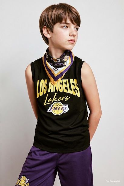 Débardeur NBA Los Angeles Lakers à col rond Coupe régulière pour garçon