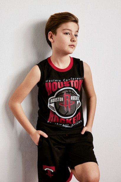 Boy Regular Fit NBA Houston Rockets Licensed Tulle Tank Top