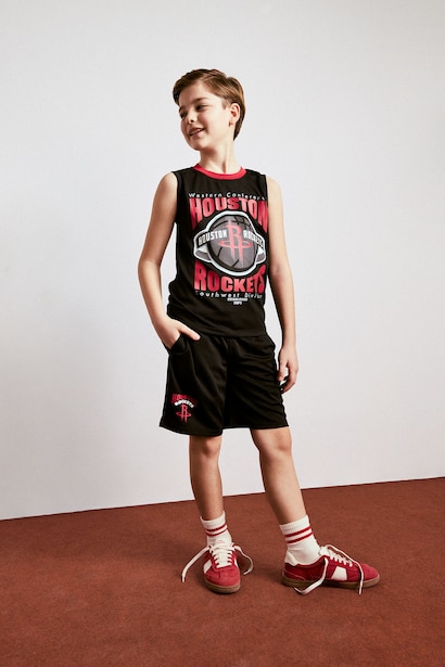 Boy Regular Fit NBA Houston Rockets Licensed Tulle Tank Top